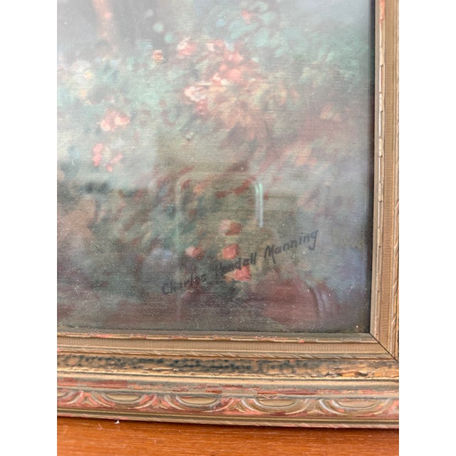 An enchanting early 20th-century work by American illustrator Charles Kendall Manning, titled Lady at Sunset, presented in...