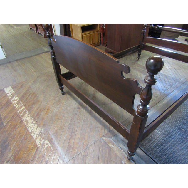 Harden Full Size Solid Cherry Cannonball Bed For Sale - Image 6 of 7