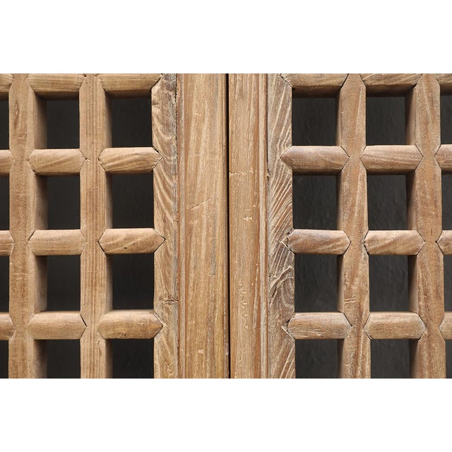 Chinese Set of 4 Antique Chinese Carved Pine Wall Panels/Doors/Screens For Sale - Image 3 of 5