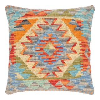 Modern Turkish Levi Hand Woven Kilim Throw Pillow For Sale