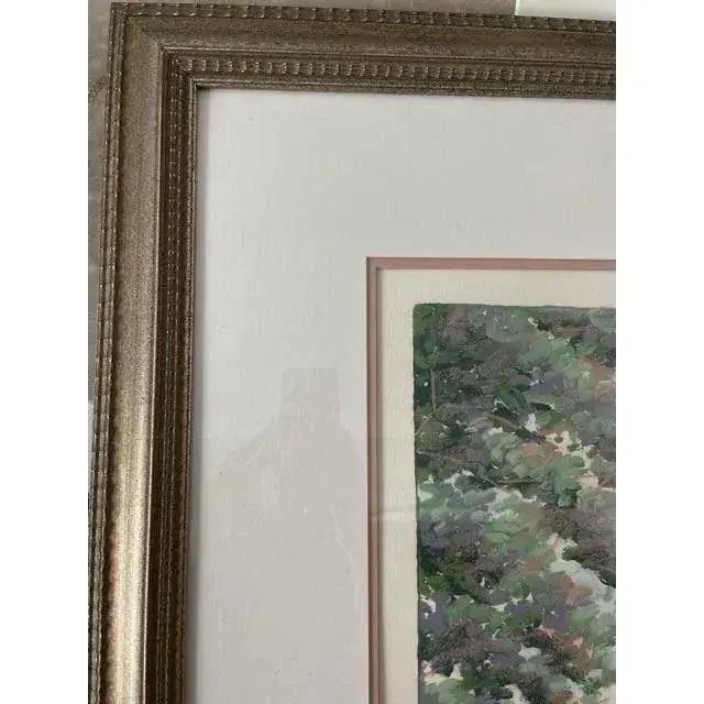 Original Framed Watercolor Landscape Painting Signed by Artist For Sale In Chicago - Image 6 of 9