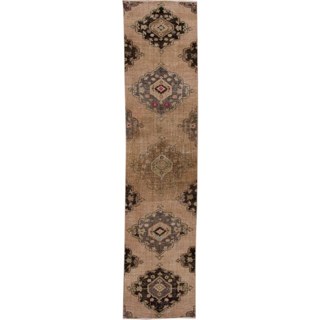 Early 20th Century Vintage Turkish Wool Runner Rug For Sale - Image 11 of 11