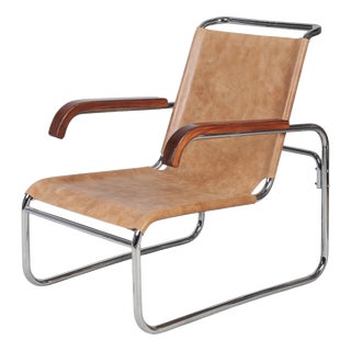Czech Bauhaus Armchair in Chrome attributed to M. Breuer for Thonet, 1920s For Sale