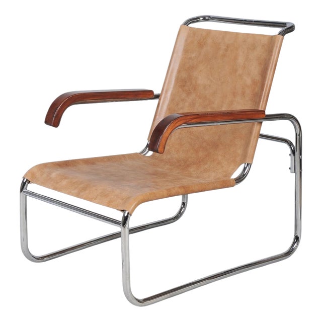 Czech Bauhaus Armchair in Chrome attributed to M. Breuer for Thonet, 1920s For Sale