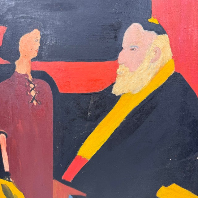 Abstract Expressionism Vintage Original Expressionist Oil Painting For Sale - Image 3 of 12