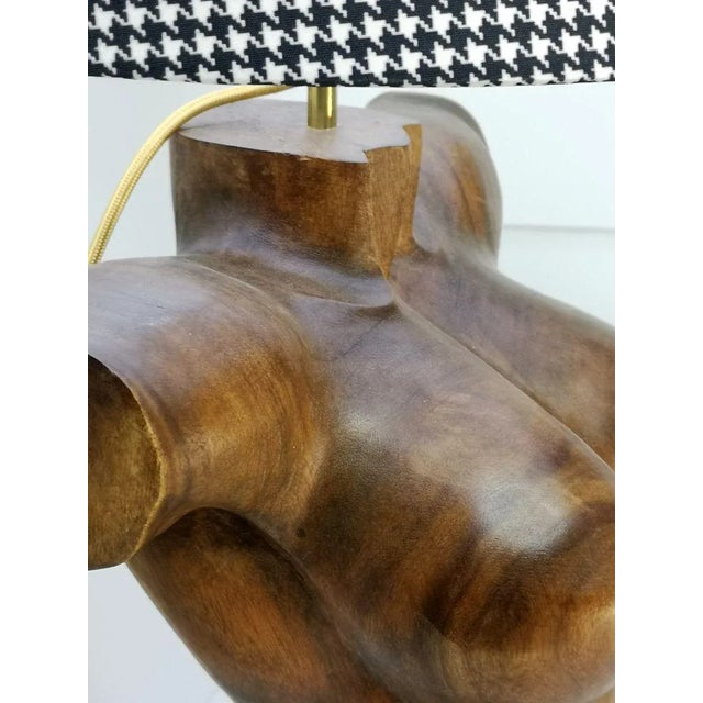 Sculptural Solid Wood Torso Lamps, 1970s, Set of 2 For Sale - Image 11 of 16