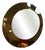 Round Mirror with Off-Center Circles and Smoked Base attributed to Fontana Arte, 1970s For Sale