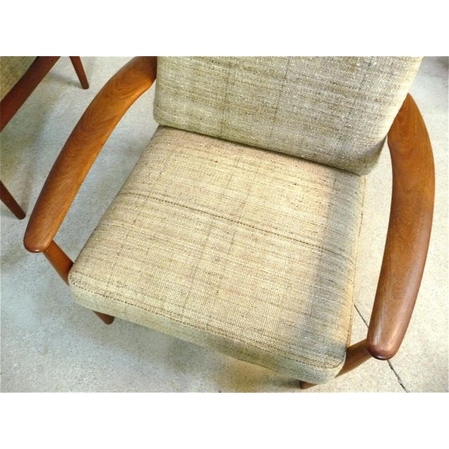 Danish Teak and Wool Easy Chair by Grete Jalk for Cado, 1960s For Sale - Image 11 of 13