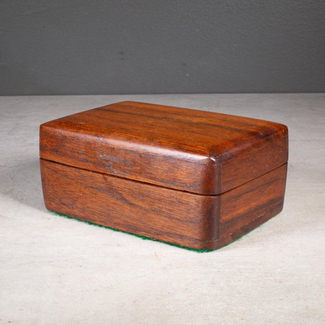 Industrial Vintage Wooden Trinket Box For Sale - Image 3 of 10