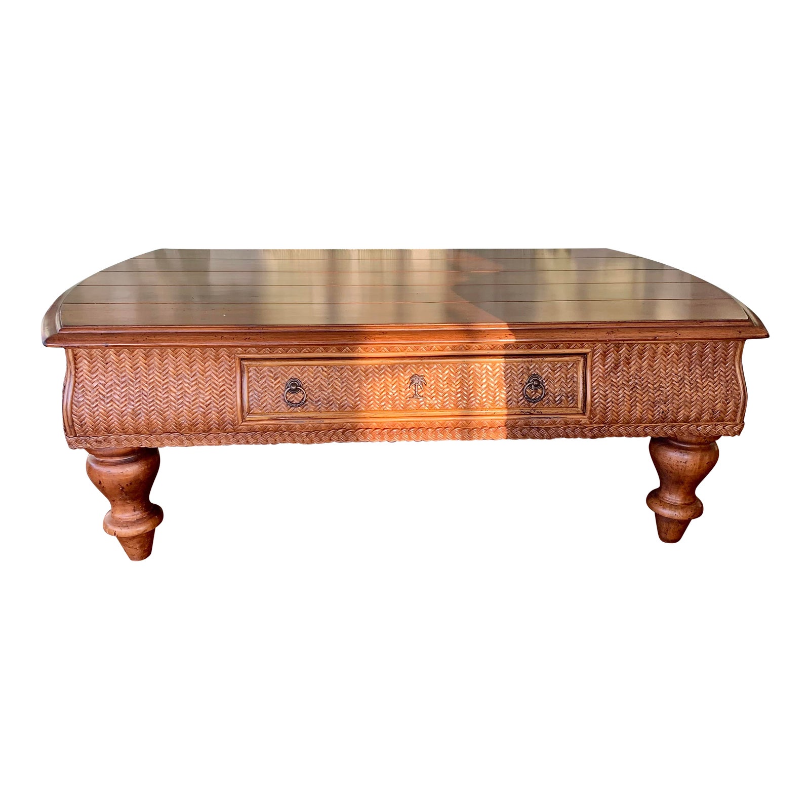 Tommy Bahama Lexington Rattan Coffee Table Chairish