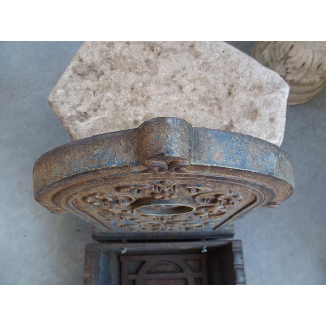 Brown Small Cast Iron Fountain From Toulouse, France, 20th Century For Sale - Image 8 of 12