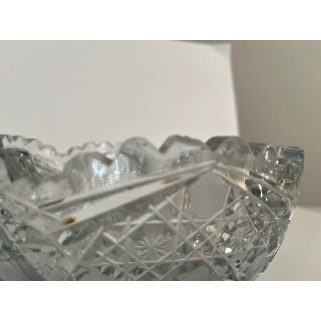 Antique American Brilliant Period Cut Glass Crystal Daisy & Harvard Fruit Bowl For Sale - Image 12 of 12