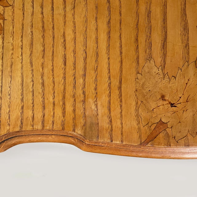 Wood French Wooden Coffee Table in the style of Gallè, 1910s For Sale - Image 7 of 14