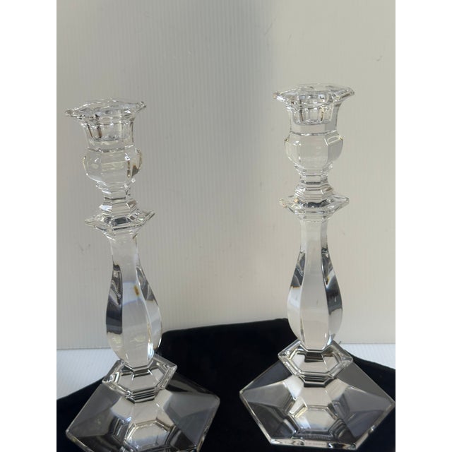 Mid-Century Modern Set of Two(2) Vintage 1950s Tiffany & Co. 10"h Chunky Candlesticks For Sale - Image 3 of 16