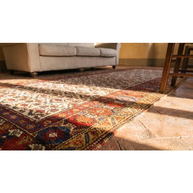 Mid 19th Century Persian Kurdish Carpet ( 3'6" x 10'6" - 107 x 320 ) For Sale In New York - Image 6 of 8