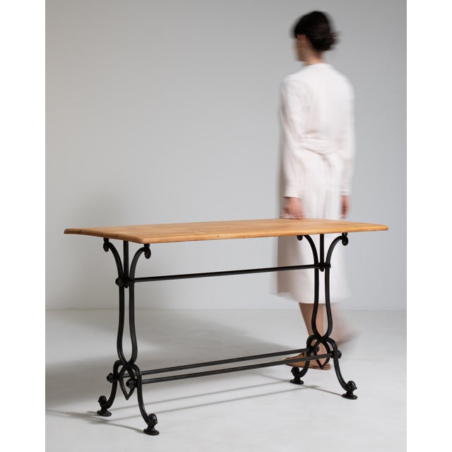 Cast Iron Bistro Table, Antique, France, Early 20th Century For Sale - Image 9 of 12