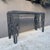 Black 1980s Art Deco Revival Iron Console Table With Frosted Glass Top For Sale - Image 8 of 8