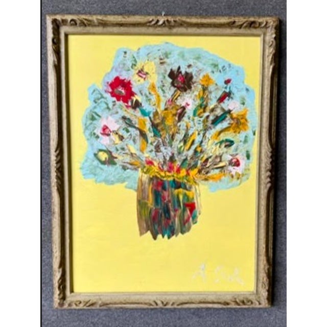 Armando Stula, Flowers, Oil Painting on Canvas, 1960s For Sale - Image 11 of 11