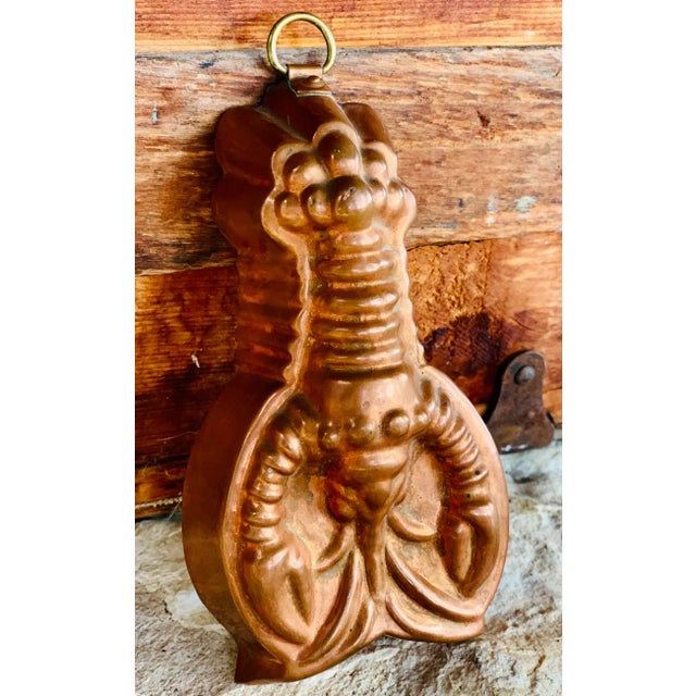 Vintage 1980’s Copper Lobster Kitchen Mold For Sale - Image 11 of 11