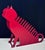 1970s Post Modern Memphis Design Salvatore Campos Art Brute Red Cat Metal Letter Desk Holder For Sale - Image 4 of 7