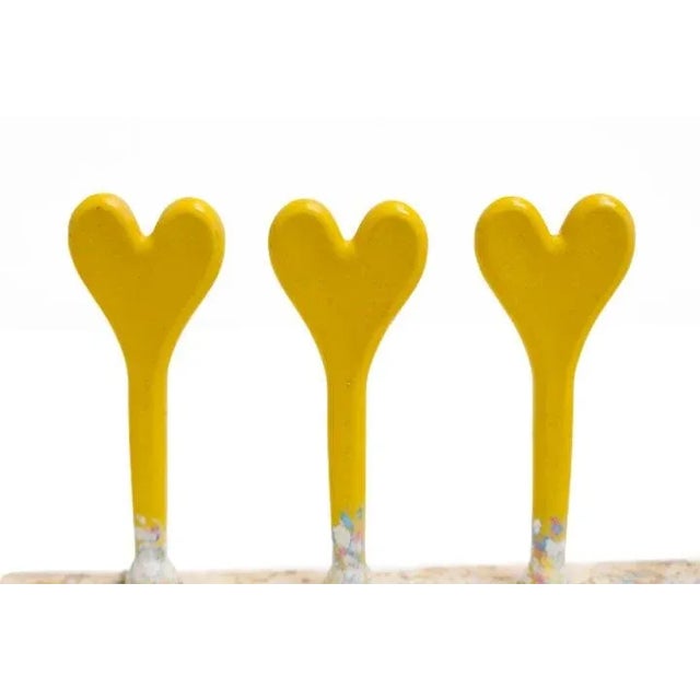 Shabby Chic Petite Yellow Hearts Lollipop Size Strand For Sale - Image 3 of 10