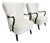 1940s Alfred Christensen Armchairs in White Shearling - A Pair For Sale