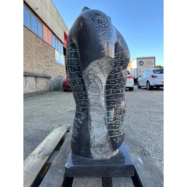 Egyptian Marble Bust Sculpture For Sale - Image 5 of 15