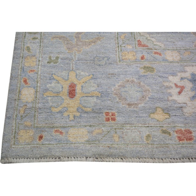 Turkish New Turkish Oushak Professional Hand Knotted Wool Rug, 12x14'7 For Sale - Image 3 of 5