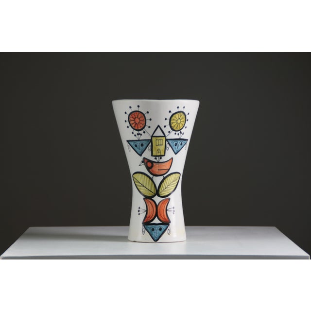 Large Ceramic Diabolo Vase by Roger Capron, France, 1950s For Sale - Image 12 of 15