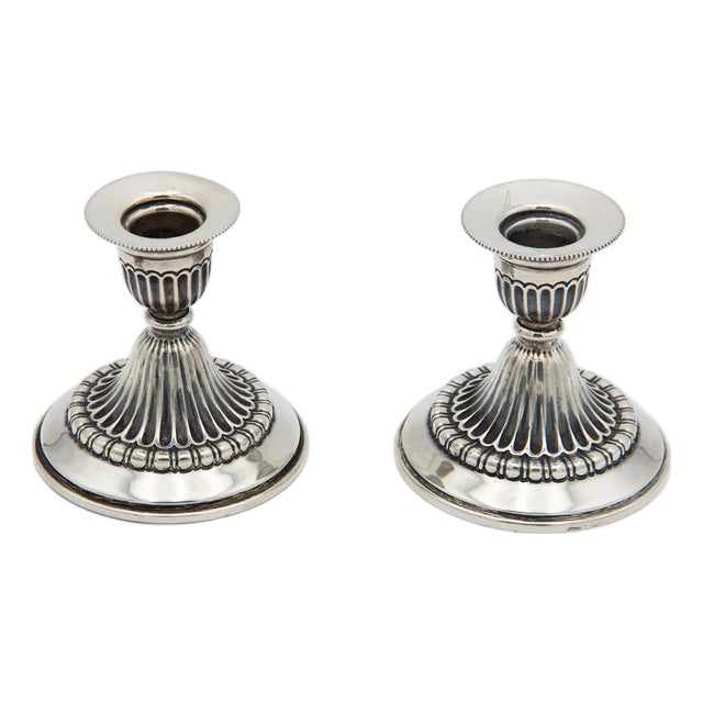 Low Candlesticks, Set of 2 For Sale