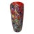 Tall Vintage Murano Italian Hand Blown Red Millefiori Art Glass Vase Sculpture For Sale