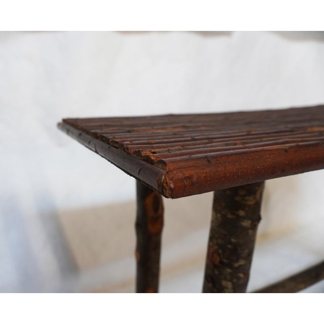 Rustic Wood and Twig Console Table For Sale - Image 9 of 16