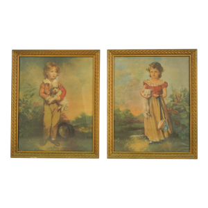 Vintage "Master Simpson" and "Chums" Classic Reproduction Prints - Set of 2