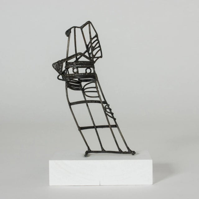 Sculpture called “Kadrilj” by Fred Leyman, in a beautiful shape created with metal strands. The sculpture is one of four...