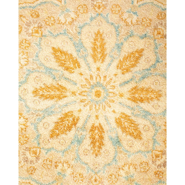Traditional Mogul, One-of-a-Kind Hand-Knotted Area Rug - Ivory, 4' 2" x 6' 5" For Sale - Image 3 of 8