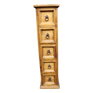Late 20th Century Southwestern Style Pine Tall Chest of Drawers For Sale