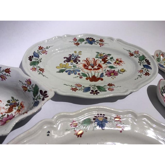 Pink Late 18th Century Porcelain Sauce Boat Set by Richard Ginori, Set of 6 For Sale - Image 8 of 18