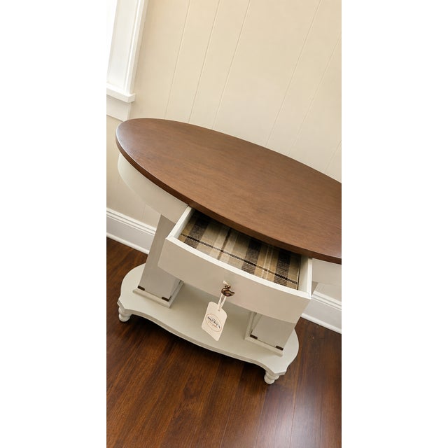 Wood The Jonie No. 001 | Cottagecore Entryway Table | One-of-a-Kind Refinished Vintage Console Table For Sale - Image 7 of 7