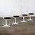 Mid-Century Modern Mid-20th Century Mid Century Modern Tulip Chairs White Shell & Black Cushions by Burke Set of 4 For Sale - Image 3 of 12