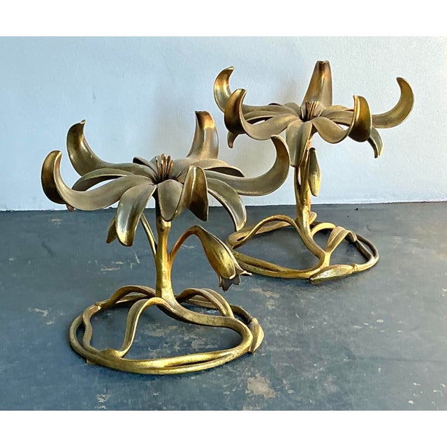 Vintage Regency Arthur Court Lily Side Tables - A Pair For Sale - Image 12 of 12