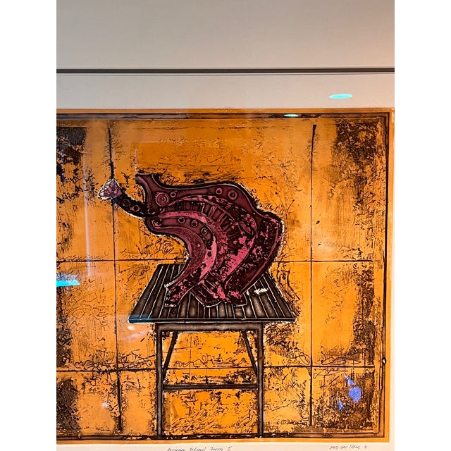 African Late 20th Century Van Der Reis Signed Limited Ed Print 29x34 Museum Glass For Sale - Image 3 of 9
