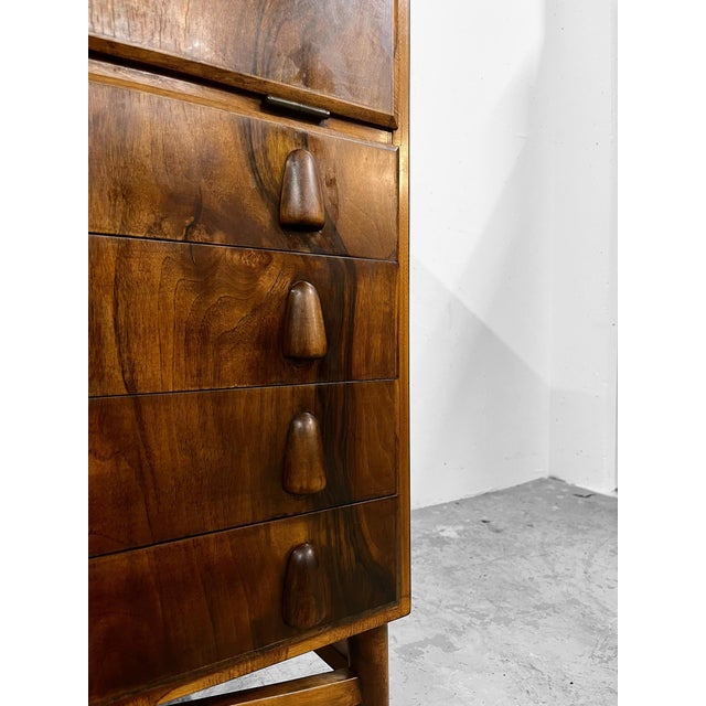 French Walnut Secretary, Denmark, 1950s For Sale - Image 18 of 18