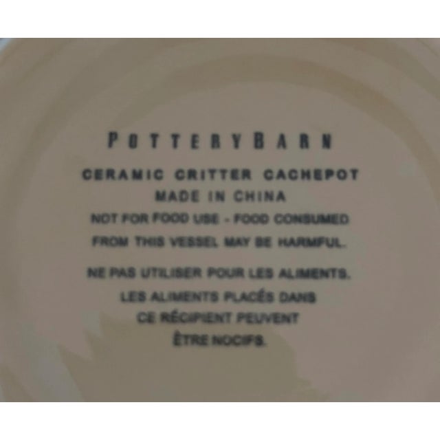 Contemporary Pair of Pottery Barn Yellow Frog Cache Pots Planters For Sale - Image 3 of 9