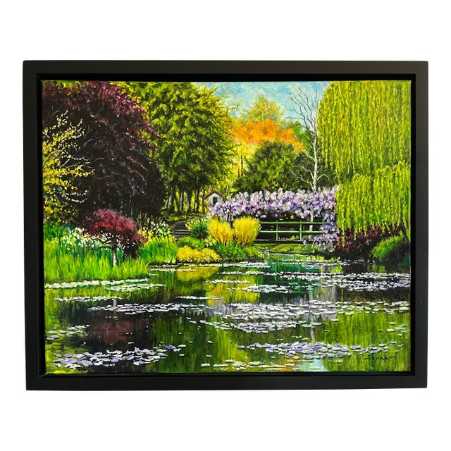Contemporary Steve Schaaf Among the Water Lilies Oil Painting For Sale