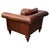 Wood Ralph Lauren British Colonial Lounge Chair in Brown Leather, Mahogany & Brass For Sale - Image 7 of 13