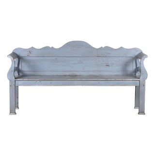 Antique Hungarian Pine Bench, 1900 For Sale
