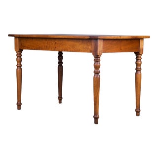 Antique Country French Provincial Walnut Dining Table For Sale