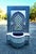 Blue / Off White / Aqua Moroccan Mosaic Tile Fountain, Tarsi3 For Sale - Image 9 of 9