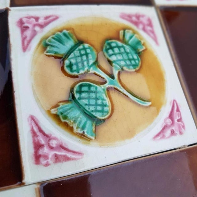 Gold Art Deco Tiles attributed to S.A. Faienceries De Bouffioulx, 1930s, Set of 110 For Sale - Image 8 of 9