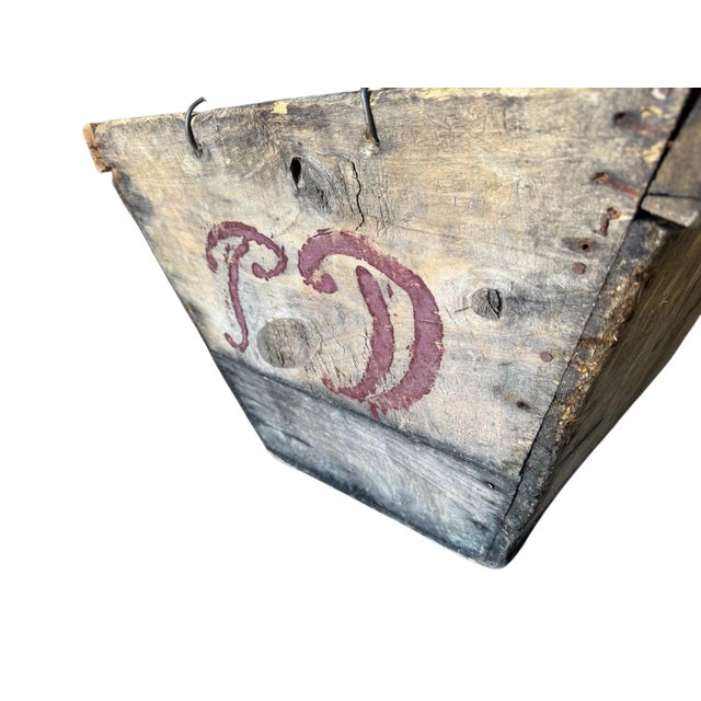 Antique French Champagne Vinery Crate With Original Stenciling For Sale - Image 14 of 14